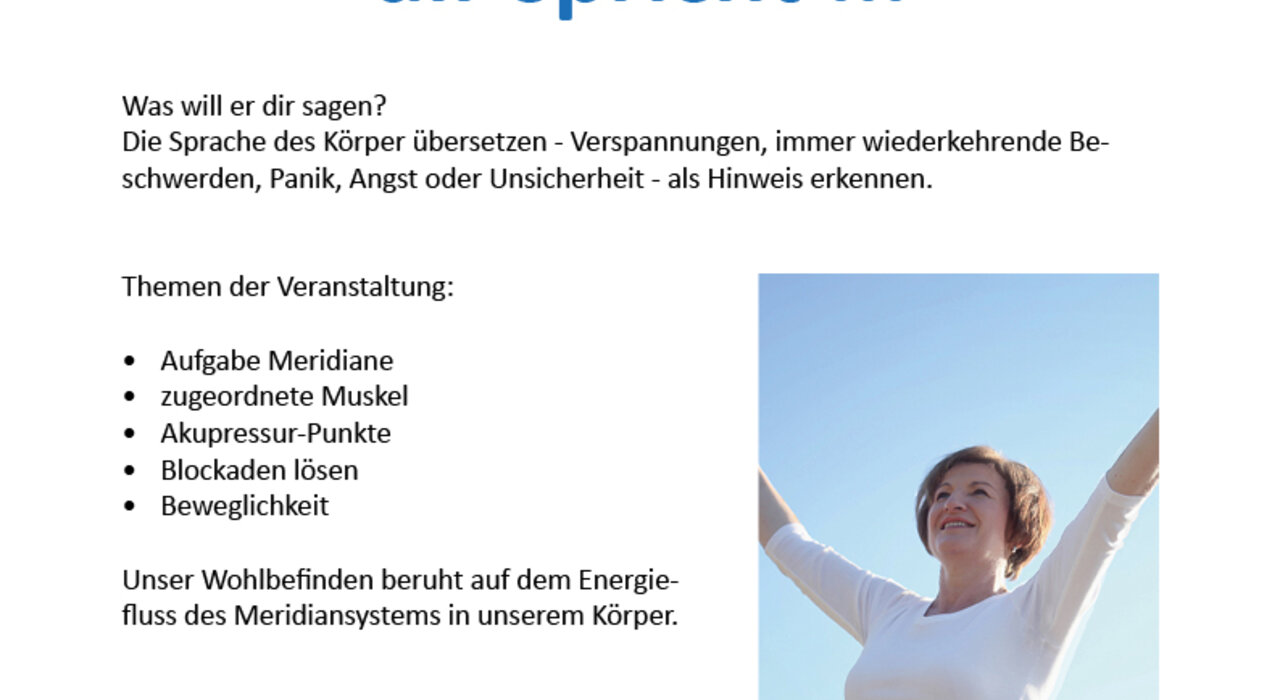 Wenn dein Körper mit dir spricht ...